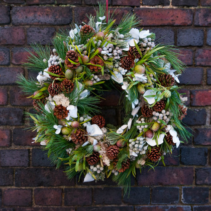 Natural pine Door wreath